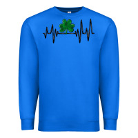 True Royal shamrock heartbeat Premium Sweatshirt - MaliasSmallBusiness