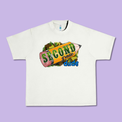 Second Grade Dude Urban Heavy Tee Designed By Ranaportraitstore