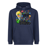 Navy let your light shine Heavyweight Hoodie - MaliasSmallBusiness