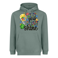 Sage let your light shine Heavyweight Hoodie - MaliasSmallBusiness