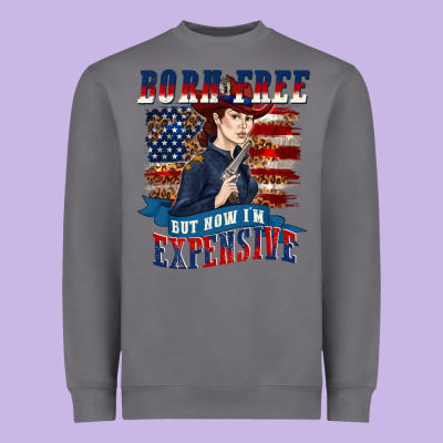 Heavyweight Sweatshirt born free but now im expensive