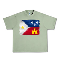 Oil Green louisiana flag background Urban Heavy Tee - BarkalooDesign