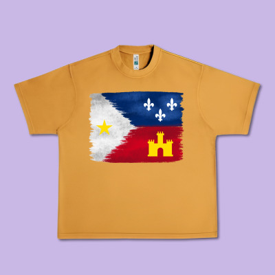 Louisiana Flag Background Urban Heavy Tee Designed By Barkaloodesign
