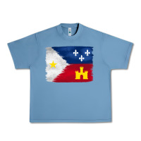 Pebble Blue louisiana flag background Urban Heavy Tee - BarkalooDesign