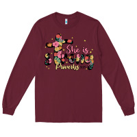 Burgundy she is strong proverbs 31 25 Long Sleeve Tee - JahusDesignShop