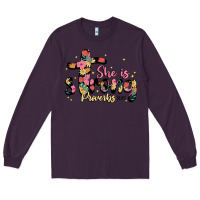 Plum she is strong proverbs 31 25 Long Sleeve Tee - JahusDesignShop