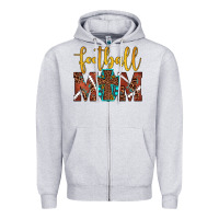 Heather Grey football mom Zipper Hoodie - JahusDesignShop
