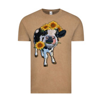 Vintage Coffee heifer cow Vintage Tee - RanaPortraitStore