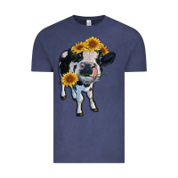 Vintage Denim heifer cow Vintage Tee - RanaPortraitStore