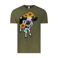 Vintage Olive heifer cow Vintage Tee - RanaPortraitStore