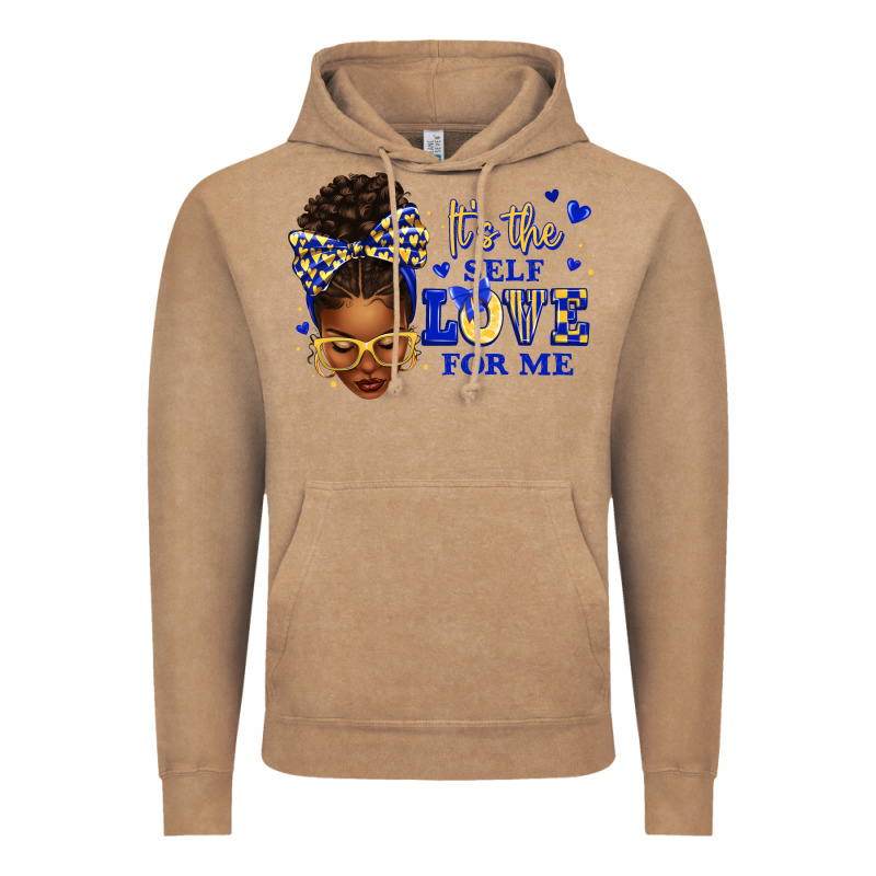 Sorority Colors Blue And Gold It's The Self Love F Vintage Hoodie by texasbilliewilder | Teevron