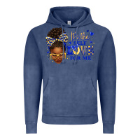 Vintage Denim sorority colors blue and gold it's the self love f Vintage Hoodie - texasbilliewilder