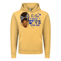 Vintage Mustard sorority colors blue and gold it's the self love f Vintage Hoodie - texasbilliewilder