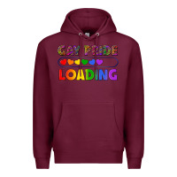 Burgundy Western Gay Pride Loading LGBTQ+ Premium Hoodie - BundleAndBundleShop