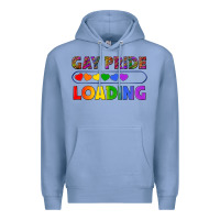 Colony Blue Western Gay Pride Loading LGBTQ+ Premium Hoodie - BundleAndBundleShop