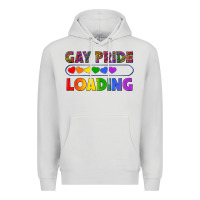 Dove Grey Western Gay Pride Loading LGBTQ+ Premium Hoodie - BundleAndBundleShop