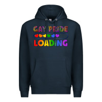 Navy Western Gay Pride Loading LGBTQ+ Premium Hoodie - BundleAndBundleShop