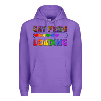 Purple Western Gay Pride Loading LGBTQ+ Premium Hoodie - BundleAndBundleShop