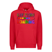 Red Western Gay Pride Loading LGBTQ+ Premium Hoodie - BundleAndBundleShop