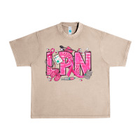 French Oak Breast Cancer LPN Licensed Practical Nurse Urban Heavy Tee - texasbilliewilder