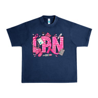 Navy Breast Cancer LPN Licensed Practical Nurse Urban Heavy Tee - texasbilliewilder