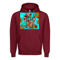 Burgundy cross tumbler Zipper Hoodie - JahusDesignShop