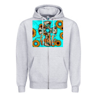 Heather Grey cross tumbler Zipper Hoodie - JahusDesignShop
