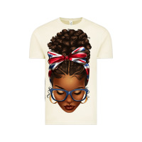 Vintage Arctic union jack flag afro messy bun Vintage Tee - texasbilliewilder
