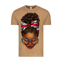 Vintage Camel union jack flag afro messy bun Vintage Tee - texasbilliewilder