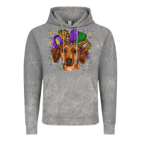 Cloud Rock mardi gras hat dachshund Vintage Hoodie - RanaPortraitStore