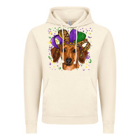 Vintage Artic mardi gras hat dachshund Vintage Hoodie - RanaPortraitStore