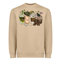 Mushroom coffee cups army Heavyweight Sweatshirt - texasbilliewilder