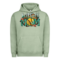Pigment Oil Green Softball Mom Urban Hoodie - Bettercallsaul