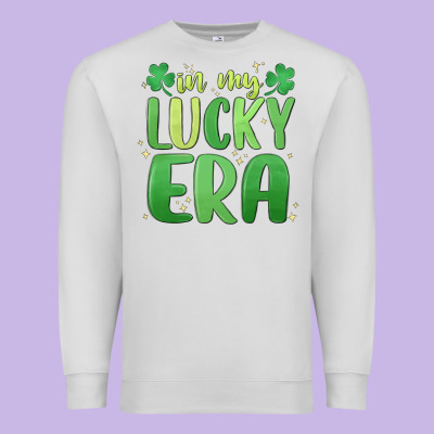 In My Lucky Era St. Patrick's Day Premium Sweatshirt Designed By Maliassmallbusiness