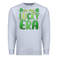 Heather Grey in my lucky era st. patrick's day Premium Sweatshirt - MaliasSmallBusiness
