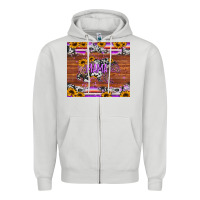 Dove Grey mama bear sunflowers purple Zipper Hoodie - Jasminsmagicworld