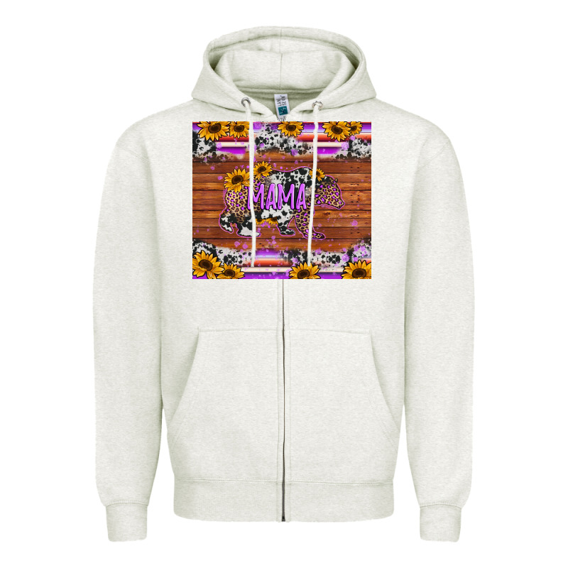 Mama Bear Sunflowers Purple Zipper Hoodie by Jasminsmagicworld | Teevron