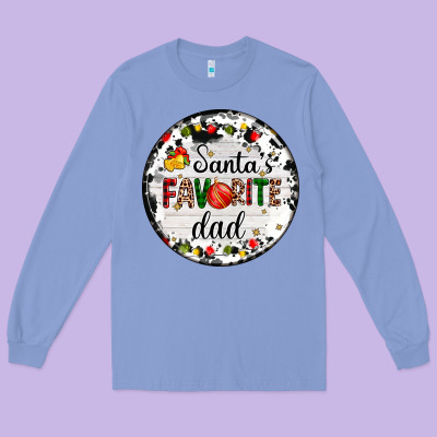 Christmas  Santas Favourite Long Sleeve Tee Designed By Adodesignshop