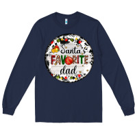 Navy christmas  santas favourite Long Sleeve Tee - AdoDesignShop