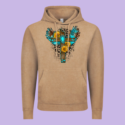Gemstone Cross Vintage Hoodie Designed By Zillion Design Studio