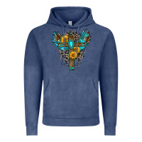 Vintage Denim gemstone cross Vintage Hoodie - Zillion Design Studio