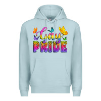 Blue Mist Gay Pride With Butterfly Premium Hoodie - BundleAndBundleShop