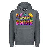 Rock Gay Pride With Butterfly Premium Hoodie - BundleAndBundleShop