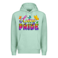 Seafoam Gay Pride With Butterfly Premium Hoodie - BundleAndBundleShop