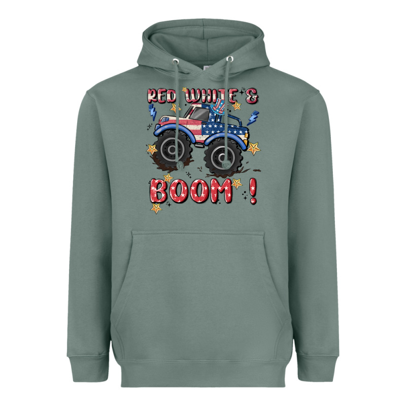 4th Of July Png, Monster Truck Heavyweight Hoodie by MaliasSmallBusiness | Teevron