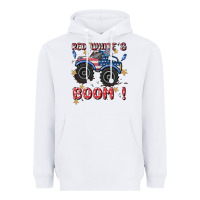 White 4th of july png, monster truck Heavyweight Hoodie - MaliasSmallBusiness