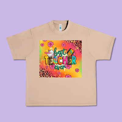 Best Teacher Ever Urban Heavy Tee Designed By Zillion Design Studio