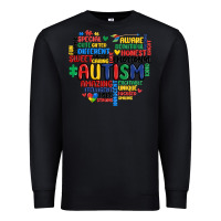 Black autism heart Premium Sweatshirt - MaliasSmallBusiness