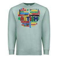 Seafoam autism heart Premium Sweatshirt - MaliasSmallBusiness