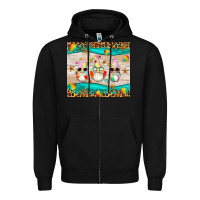 Black summer gnomes Zipper Hoodie - Artiststas